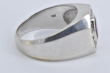 Load image into Gallery viewer, 14K 1.65 Ctw Oval Garnet Diamond Halo Statement Ring White Gold