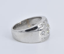 Load image into Gallery viewer, 14K 0.88 Ctw Natural Diamond Wide Engagement Ring White Gold