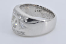 Load image into Gallery viewer, 14K 0.88 Ctw Natural Diamond Wide Engagement Ring White Gold