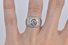 Load image into Gallery viewer, 14K 0.88 Ctw Natural Diamond Wide Engagement Ring White Gold