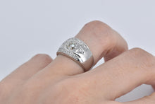 Load image into Gallery viewer, 14K 0.88 Ctw Natural Diamond Wide Engagement Ring White Gold