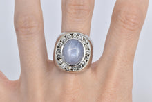 Load image into Gallery viewer, 14K 11.10 Ctw Blue Star Sapphire Natural Diamond Ring White Gold