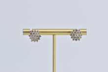 Load image into Gallery viewer, 14K 2.00 Ctw Natural Diamond Cluster Stud Earrings Yellow Gold