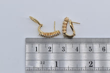 Load image into Gallery viewer, 14K 2.00 Ctw Natural Princess Cut Diamond Cluster Earrings Yellow Gold