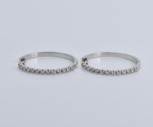 Load image into Gallery viewer, 10K 0.33 Ctw Natural Diamond 27.6mm Hoop Earrings White Gold