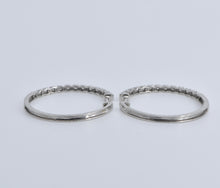 Load image into Gallery viewer, 10K 0.33 Ctw Natural Diamond 27.6mm Hoop Earrings White Gold