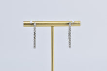 Load image into Gallery viewer, 10K 0.33 Ctw Natural Diamond 27.6mm Hoop Earrings White Gold