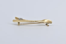 Load image into Gallery viewer, 14K 0.29 Ct Natural Diamond 1960's Wishbone Lucky Pin/Brooch Yellow Gold