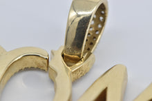 Load image into Gallery viewer, 10K 3.50 Ctw Natural Diamond MOB Pave Initial Name Pendant Yellow Gold