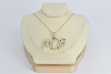 Load image into Gallery viewer, 10K 3.50 Ctw Natural Diamond MOB Pave Initial Name Pendant Yellow Gold