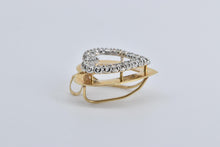 Load image into Gallery viewer, 14K 0.75 Ctw Natural Diamond Raised Heart Vintage Pendant Yellow Gold