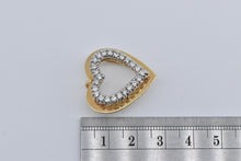 Load image into Gallery viewer, 14K 0.75 Ctw Natural Diamond Raised Heart Vintage Pendant Yellow Gold