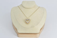 Load image into Gallery viewer, 14K 0.75 Ctw Natural Diamond Raised Heart Vintage Pendant Yellow Gold