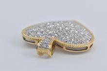 Load image into Gallery viewer, 14K 0.50 Ctw Pave Natural Diamond Heart Love Pendant Yellow Gold