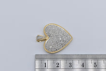 Load image into Gallery viewer, 14K 0.50 Ctw Pave Natural Diamond Heart Love Pendant Yellow Gold