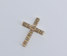Load image into Gallery viewer, 10K 0.50 Ctw Natural Diamond Cross Christian Faith Pendant Yellow Gold