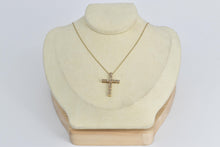 Load image into Gallery viewer, 10K 0.50 Ctw Natural Diamond Cross Christian Faith Pendant Yellow Gold