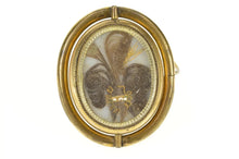 Load image into Gallery viewer, Gold Filled Ornate Hair Clothing Victorian Spinning Mourning Pin/Brooch