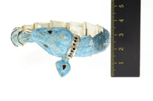 Load image into Gallery viewer, Sterling Silver Melesio Villarreal Taxco Enamel Ornate Snake Bracelet 6.75&quot;