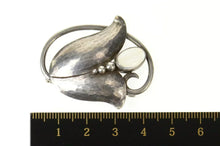 Load image into Gallery viewer, Sterling Silver Georg Jensen Ornate Moonstone Flower 822 Pin/Brooch