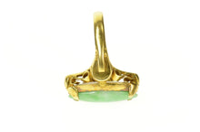Load image into Gallery viewer, 14K Victorian Ornate Marquise Turquoise Statement Ring Size 4.5 Yellow Gold