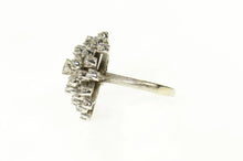 Load image into Gallery viewer, 14K 0.72 Ctw 1950&#39;s Diamond Burst Cluster Cocktail Ring Size 5.75 White Gold