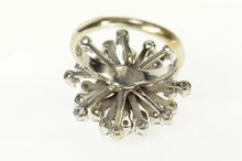 Load image into Gallery viewer, 14K 0.72 Ctw 1950&#39;s Diamond Burst Cluster Cocktail Ring Size 5.75 White Gold