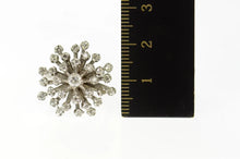 Load image into Gallery viewer, 14K 0.72 Ctw 1950&#39;s Diamond Burst Cluster Cocktail Ring Size 5.75 White Gold