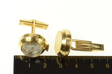 Load image into Gallery viewer, 14K Retro Ornate Watch Face Statement Cuff Links Yellow Gold