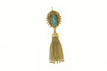 Load image into Gallery viewer, 14K Victorian Fringe Tassle Agate Lady Cameo Pendant Yellow Gold