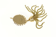 Load image into Gallery viewer, 14K Victorian Fringe Tassle Agate Lady Cameo Pendant Yellow Gold