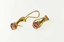 Load image into Gallery viewer, 14K 1.62 Ctw Natural Ruby Diamond French Clip Earrings Yellow Gold
