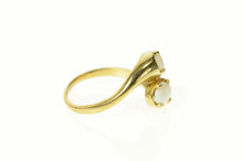 Load image into Gallery viewer, 10K Oval Opal Ornate Retro Bypass Statement Ring Size 6.75 Yellow Gold