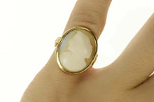 Load image into Gallery viewer, 14K Victorian Classic Carved Shell Cameo Lady Ring Size 5.75 Yellow Gold