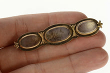 Load image into Gallery viewer, 14K Victorian Ornate Dendritic Agate Bar Pin/Brooch Yellow Gold