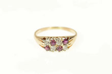 Load image into Gallery viewer, 14K Old Mine Cut Natural Ruby &amp; Diamond Classic Ring Size 5 Yellow Gold