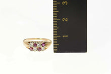 Load image into Gallery viewer, 14K Old Mine Cut Natural Ruby &amp; Diamond Classic Ring Size 5 Yellow Gold