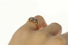 Load image into Gallery viewer, 14K Old Mine Cut Natural Ruby &amp; Diamond Classic Ring Size 5 Yellow Gold