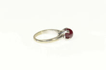 Load image into Gallery viewer, 14K 2.42 Ct Natural Star Ruby Cabochon Baby Ring Size 1.25 White Gold