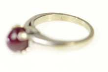 Load image into Gallery viewer, 14K 2.42 Ct Natural Star Ruby Cabochon Baby Ring Size 1.25 White Gold