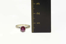 Load image into Gallery viewer, 14K 2.42 Ct Natural Star Ruby Cabochon Baby Ring Size 1.25 White Gold