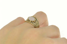 Load image into Gallery viewer, 14K Ornate Natural Opal Graduated Statement Ring Size 7.25 Yellow Gold