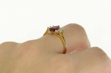 Load image into Gallery viewer, 18K 1.10 Ctw Pear Ruby Diamond Engagement Ring Size 9 Yellow Gold