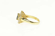 Load image into Gallery viewer, 14K 2.84 Ctw Sapphire Ballerina Diamond Halo Ring Size 6.75 Yellow Gold