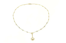 Load image into Gallery viewer, 14K 1.11 Ctw Ornate Retro Diamond Drop Bar Link Necklace 17.5&quot; Yellow Gold