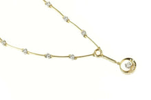 Load image into Gallery viewer, 14K 1.11 Ctw Ornate Retro Diamond Drop Bar Link Necklace 17.5&quot; Yellow Gold