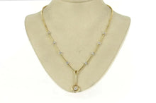 Load image into Gallery viewer, 14K 1.11 Ctw Ornate Retro Diamond Drop Bar Link Necklace 17.5&quot; Yellow Gold