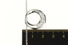 Load image into Gallery viewer, 14K 0.37 Ctw Diamond Circle Journey Symbol Chain Necklace 18&quot; White Gold