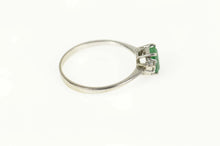 Load image into Gallery viewer, 18K 0.47 Ctw Natural Emerald Diamond Engagement Ring Size 5.5 White Gold