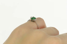 Load image into Gallery viewer, 18K 0.47 Ctw Natural Emerald Diamond Engagement Ring Size 5.5 White Gold